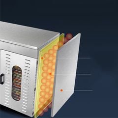 Máy Sấy Hoa Quả Lạnh 60 khay Inox 304
