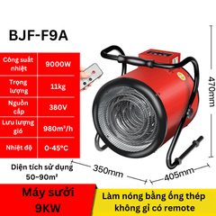 Máy Sưởi Công Nghiệp 3kW-15kW Có Vây Nóng