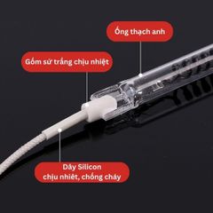 Ống điện trở thạch anh sợi carbon dùng trong máy sấy hồng ngoài, phòng sơn
