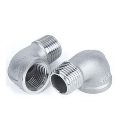 Co Điếu Inox SS304 - Co Nối Ren Trong Ngoài 90 Độ