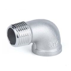 Co Điếu Inox SS304 - Co Nối Ren Trong Ngoài 90 Độ