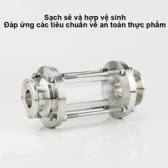 Kính Quan Sát Dòng Chảy Kết Nối Clamp Thân Inox 304