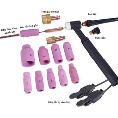 Bộ phụ kiện tay cầm súng hàn argon WP17/18/26 dùng cho máy hàn