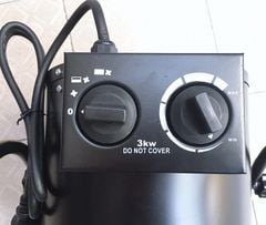 Quạt Sấy Gió Nóng 3KW Dạng Tròn - Gió Sạch Lên Đến 60°C