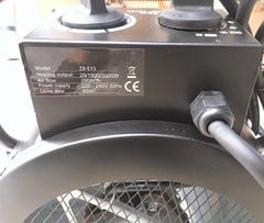 Quạt Sấy Gió Nóng 3KW Dạng Tròn - Gió Sạch Lên Đến 60°C