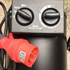 Quạt Sấy Gió Nóng Công Nghiệp 5KW Dạng Tròn