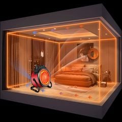 Quạt Sấy Gió Nóng Mini 2kw 3kw Sử Dụng Điện 220V