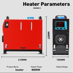 Quạt Sưởi Gió Nóng, Quạt Sưởi Công Nghiệp Sử Dụng Dầu Diesel Cấp Khí Nóng Sạch Cho Nhà Kho Có Màn Hình LCD Và Điều Khiển Từ Xa
