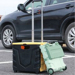 Thùng Đựng Đồ Gấp Gọn Vali Kéo Đa Năng 45L Dùng Trên Ô Tô, Đi Siêu Thị, Di Chuyển Đồ Nặng