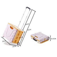 Thùng Đựng Đồ Gấp Gọn Vali Kéo Đa Năng 45L Dùng Trên Ô Tô, Đi Siêu Thị, Di Chuyển Đồ Nặng