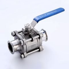 Van Bi 3 Mảnh Có Tay Gạt Bằng Thép Không Gỉ 304/316 Ren Trong DN15-DN100