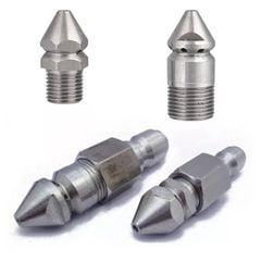 Vòi Phun Nước Áp Lực Cao Bằng Thép Không Gỉ G1/4 Dùng Để Vệ Sinh Hoặc Nạo Vét Đường Ống