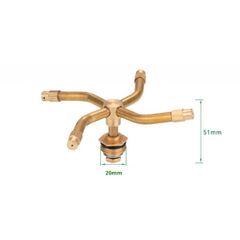 Vòi Phun Nước Tự Xoay Nhiều Nhánh Bằng Đồng Làm Mát Bãi Cỏ Tưới Cây