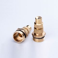 Vòi Phun Sương Bằng Đồng Phun Sương Mịn Tưới Cây, Giảm Bụi, Làm Mát