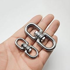 Vòng Móc Khóa Xoay Hình Số 8 Bằng Thép Không Gỉ 304 Cao Cấp Chịu Lực Tốt