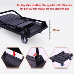 Xe Đẩy Hàng Chạy Điện 4 bánh, Tải Trọng 300kg, Với 40 Pin Lithium Đi Quãng Đường 10Km