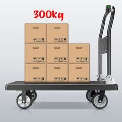 Xe Đẩy Hàng Chạy Điện 4 bánh, Tải Trọng 300kg, Với 40 Pin Lithium Đi Quãng Đường 10Km