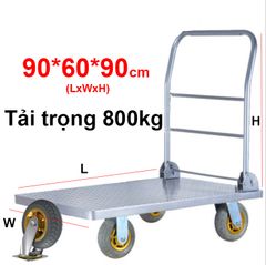 Xe Đẩy Hàng 4 Bánh 150KG Bằng Thép Gấp Gọn