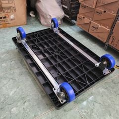 Xe Đẩy Hàng 4 Bánh 300kg Sàn Nhựa Cao Cấp