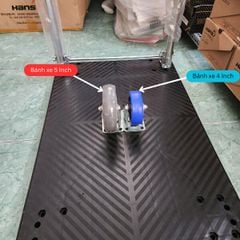 Xe Đẩy Hàng 4 Bánh 300kg Sàn Nhựa Cao Cấp