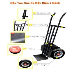 Xe Đẩy Hàng Bằng Điện 2 Bánh Tải Trọng 600KG