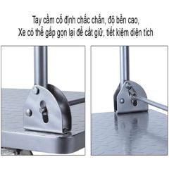 Xe Đẩy Hàng 4 Bánh 150KG Bằng Thép Gấp Gọn