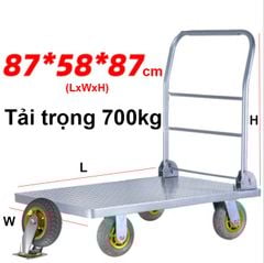 Xe Đẩy Hàng 4 Bánh 150KG Bằng Thép Gấp Gọn