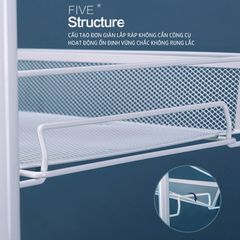 Kệ Để Đồ Đa Năng 3 Tầng Di Động Bằng Thép Phủ Sơn Tĩnh Điện Có Độ Bền Cao, Chống Trầy Xước