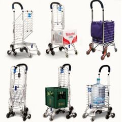 Xe Đi Chợ 3 Bánh Đa Năng Leo Cầu Thang Dễ Dàng Chất Liệu Hợp Kim Nhôm Bền, Đẹp, Nhẹ