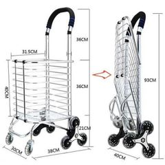 Xe Đi Chợ 3 Bánh Đa Năng Leo Cầu Thang Dễ Dàng Chất Liệu Hợp Kim Nhôm Bền, Đẹp, Nhẹ