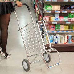 Xe Kéo Đi Chợ Đa Năng Dễ Gấp Gọn, Bằng Hợp Kim Không Gỉ, Có Bánh Xe Siêu Chắc