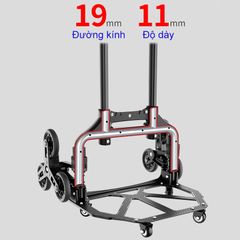 Xe kéo hàng leo cầu thang tải trọng 80kg chất liệu hợp kim nhôm có 6 bánh
