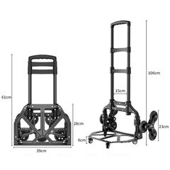 Xe kéo hàng leo cầu thang tải trọng 80kg chất liệu hợp kim nhôm có 6 bánh