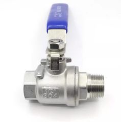 Van Bi Hai Mảnh Thép Không Gỉ 304 Chịu Nhiệt 150-180 Độ C Áp Lực 1.6-2.4MPa