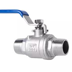 Van Bi Hai Mảnh Thép Không Gỉ 304 Chịu Nhiệt 150-180 Độ C Áp Lực 1.6-2.4MPa