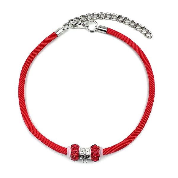  Vòng cổ vải 2 hạt đính đá nhiều màu 