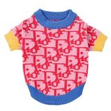  Áo len Dior hồng cho thú cưng 