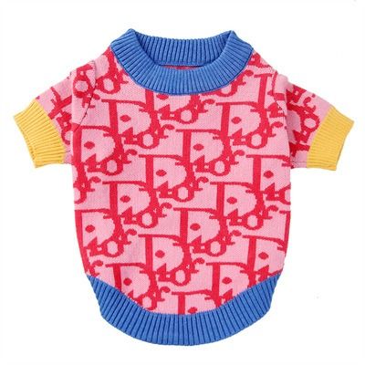  Áo len Dior hồng cho thú cưng 