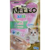  Nekko Kitten in Creamy & Gravy - Pate cho mèo gói 70g 