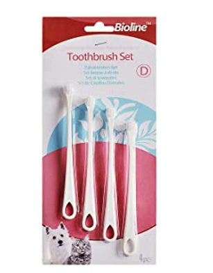  Set 4 bàn chải đánh răng Bioline cho thú cưng 