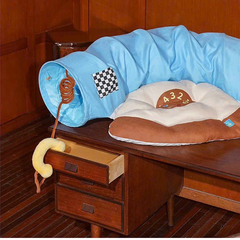  Nệm nhà ống Telephone Bed kèm đồ chơi cho mèo 