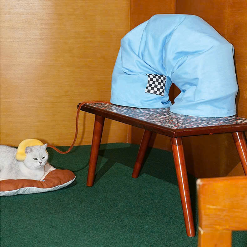  Nệm nhà ống Telephone Bed kèm đồ chơi cho mèo 