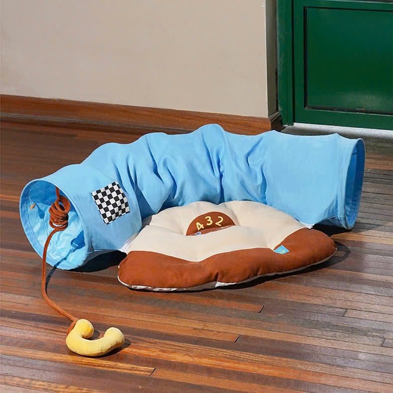  Nệm nhà ống Telephone Bed kèm đồ chơi cho mèo 