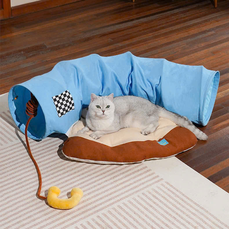  Nệm nhà ống Telephone Bed kèm đồ chơi cho mèo 