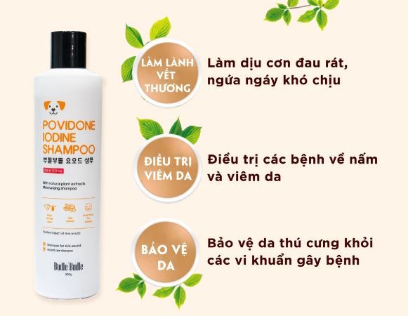 Dầu gội trị viêm da cho chó Budle'Budle 