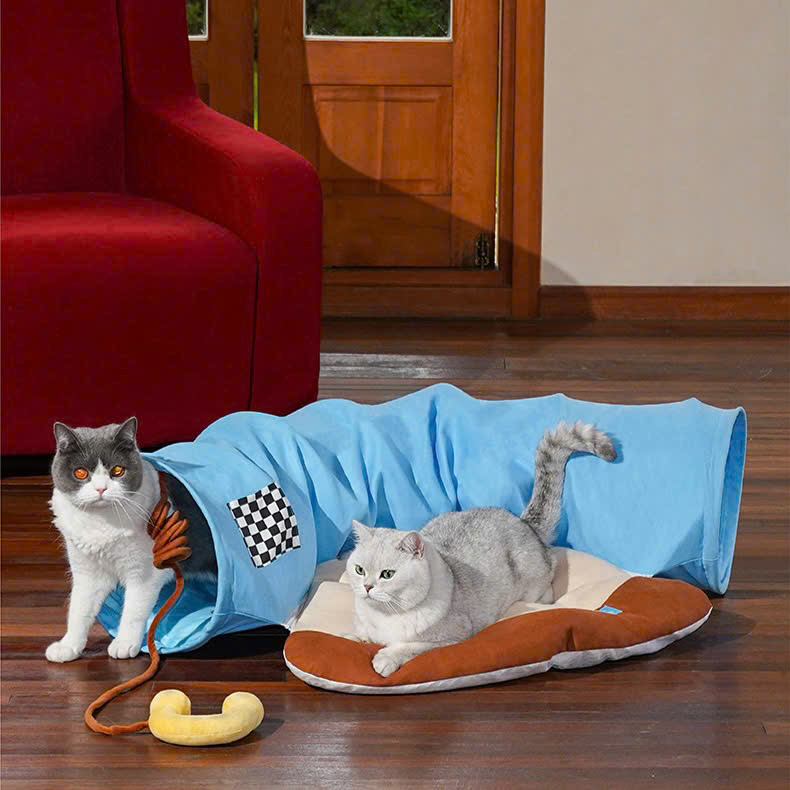  Nệm nhà ống Telephone Bed kèm đồ chơi cho mèo 
