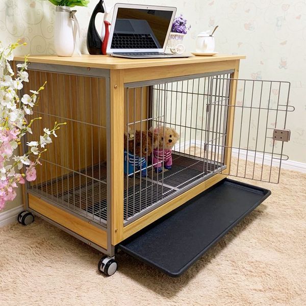  Chuồng sắt gỗ dành cho thú cưng size lớn 