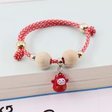  Vòng cổ bi gỗ dây da 