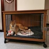  Chuồng sắt gỗ dành cho thú cưng 