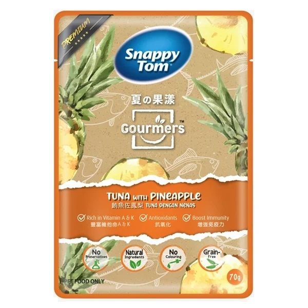 Snappy Tom Fruits - Pate gói trái cây dành cho mèo 70g 